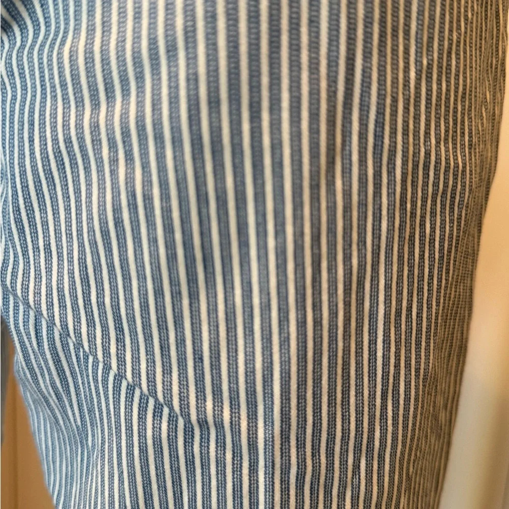 Joe's Jeans Weekender Slim Fit Blue and White Striped Pants - Picture 4 of 6